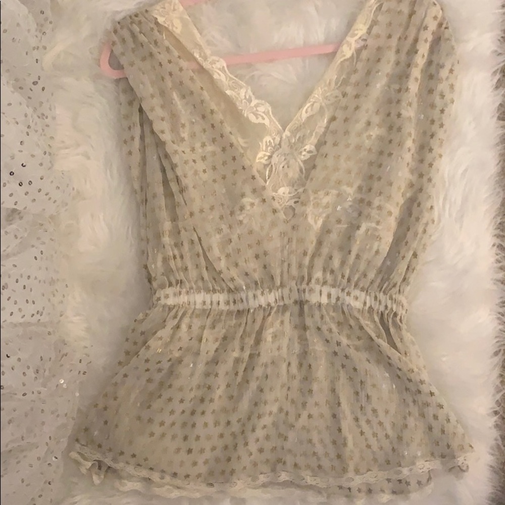 Free People Lace V neck shirt - Picture 5 of 5